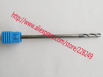 1pc R3*30*D6*150L-HRC45 2 Flautas de Tungstênio inteiriças de metal duro Revestido Ball Nose CNC, fresas