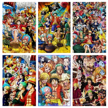 300/500/1000 Pedaços de Uma Peça de Quebra-cabeça para Adultos Kids Brinquedos Educativos Personagem de Anime Japonês Divertido Quebra-cabeça Jogos