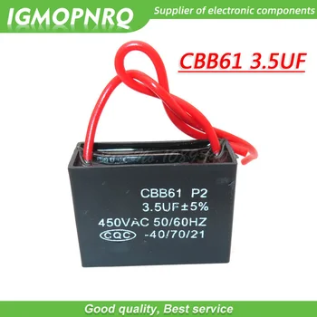 5pcs CBB61 3.5 uf partida capacitância CA do Ventilador Condensador igmopnrq 450V CBB 3.5 uf de operação do Motor Capacitor