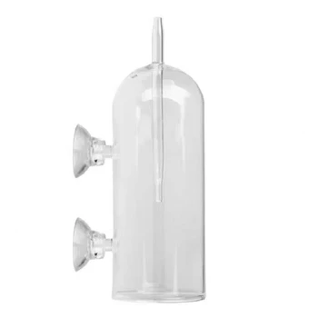 Aquário de Ar de Oxigênio Borbulhador Copo de Vidro Conjunto com ventosa Evitar Bolhas de Salpicos de Ajudar a Manter as Lâmpadas e Tanque Limpo