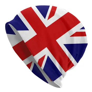 Bandeira britânica Union Jack Skullies Beanies Bandeira do reino UNIDO da Grã-Bretanha, Reino Unido Chapéus Homens Caps Adulto quebra Cabeça Bonnet Chapéu de Malha de