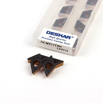 DESKAR 100% DCMT11T304 LF9218 DCMT11T308 LF9218 de Alta qualidade duas cores de pastilhas para torneamento interno de ferramentas e de ferramentas de torno