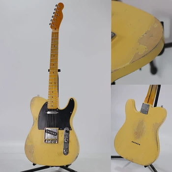 Heavy Relic TL Guitarra Elétrica de Corpo de Alder braço em Maple Envelhecido Hardware Loira Nitro Acabamento em Laca Pode ser Personalizado