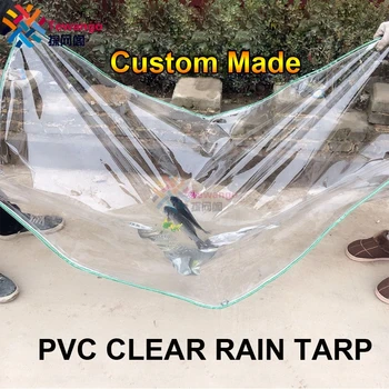 Tewango Pesados de Chuva, Lona de 0,3 mm Engrossado PVC Transparente da Chuva de Pano Varanda Plantas Suculentas Abrigo de Material Macio